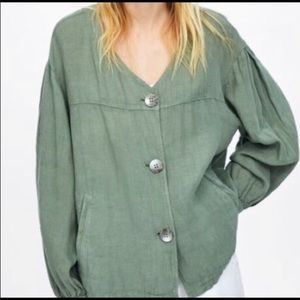 Linen chore coat